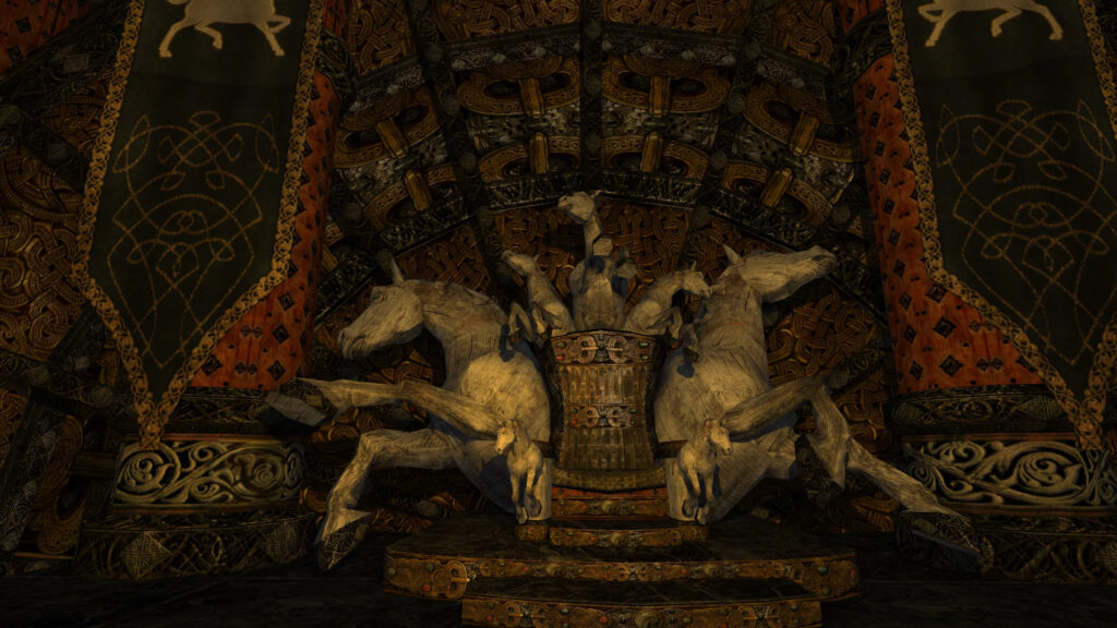 LOTRO photo of The Throne of Rohan in Meduseld