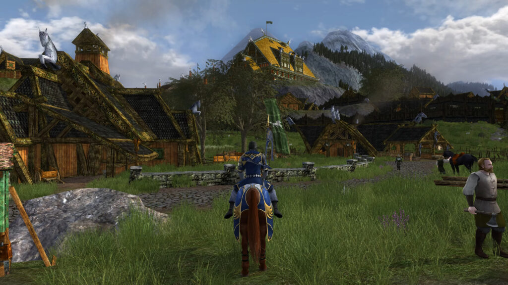 lotro photo of Edoras and White Mountains